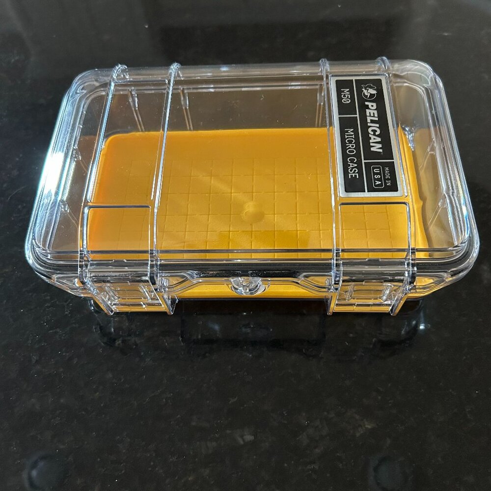 Pelican Case - Micro M50: Yellow and Clear: 8.1"L x 5.5"W x 2.9"H